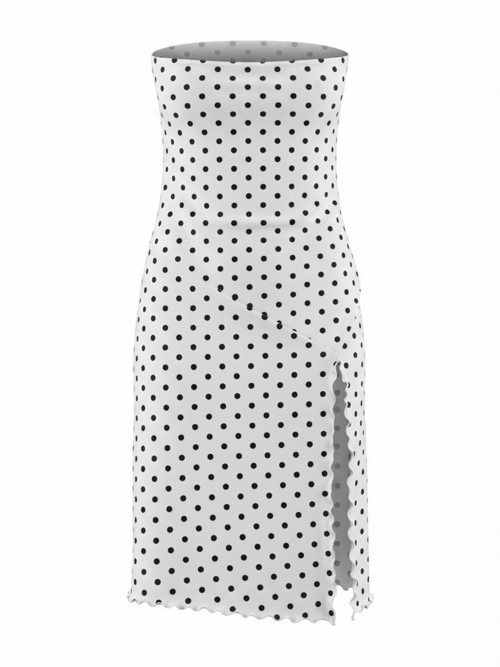 Urban Outfitters Polka Dot Mesh Midi Dress in White and Black, Size XL